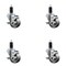 Service Caster 3'' Semi Steel Swivel 1-1/4'' Expanding Stem Caster Set with Brake, 4PK SCC-EX20S314-SSS-TLB-114-4 - alternate 1